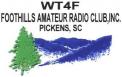 Welcome to the Foothills Amateur Radio Club, WT4F, Pickens County, South Carolina. Visit our website at www.WT4F.org.