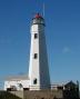 Eatons Neck lighthouse stands high above Long Island Sound