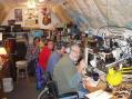 Bob W5XW at 160/80, Don KM5SY at 40, Bill WC0B at 20, 
Jonathan KD5TEF at 10, Jim KK5RZ at computer logging in
Richard KC5OEG's backyard HamShack Boerne Texas. Ruth
KD5RDZ &amp; Gary W0ZXO at 15 not pictured.
