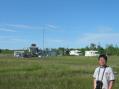 VE4PAR Field Day site, 120 km. north west of Winnipeg...VE4SBS looks on.