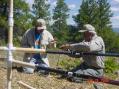 John, K1JD, and Fred, KT5X build an 8 pound rotating 20 mtr beam
