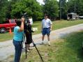 Our Club president WB4E, Hal Weeden with TV coverage
