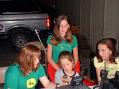 AI4EA(left)and KI4DWE(right)showing Tiffany (10 years old) and Jessica (13 years old)how to make contacts on 80 meters