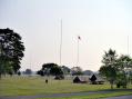 At dawn on Saturday we had very few spectators.  It was a good time to run on 80 m.  Our 62-year old, all-vacuum-tube, battery-powered radio transmitted only 10 watts, but stations were calling <b>us!</b>