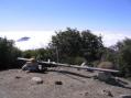 Here is my radios setup at the top of San Gabriel Peak, notice that cloud almost covered Mt. Wilson