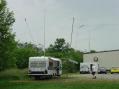 This is the CW station for field day. The antenna farm had a good crop this year.