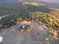 A view not normally seen, but handily provided from about 50' above the site via the Fire Lookout Tower. This view shows the 222/432/1296 Stack - other antennas and omni's were mounted on or near the Lookout Tower.