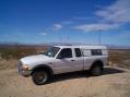 The W6GMT/R on a hill over looking Edwards Air Force Base in DM15 Mountians in Back are the Tehachapi Mountians