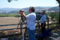 Dennis, WA6NIA, working 24 GHz in the Santa Ynez Valley, cm94wo, while Doug, K6JEY, looks on.