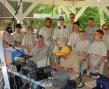 We were fortunate to have Boy Scout Troop 433 from Orange Park, Florida visit our station on their way to the Nantahala River which is located in North Carolina.  To our delight several were interested in learning about Amateur Radio.