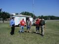 In the background, is the Lawton-Ft. Sill ARC emergency service communication trailer.
The fine five fellers are left to right:
Kevin-N5WTS, Bruce-KE5IRL, Bob-W5KCB, Mike-WB5USA &amp; Gary-KE5IRJ
Photo provided by Coy-N5OK