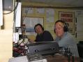 Operating in the radio room are (L to R):  George Halpin, KC2KAG, and Paul Lynch, KB2WEE.