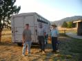 Steve, Dennis and Deloss after settin up two 80 meter loops in the 95 degree heat of the Utah Desert.