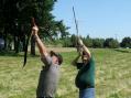 W7IPU Harlan Holter and N7WO Jake Otten shoot line across the top of a tree. The beginning of a Delta Loop.