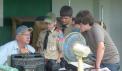 Bud, N3TIR, at the Satellite station with Boy Scouts.