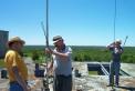 Luc VE3MND, Steve VE3CWJ and Roger VE3Zi set up Gota Station antennas for 10-40M. View is westwards...