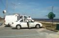 N2UO in foreground with the big green dish and big signal.
K1DS in back with van from Barnegat Bay, NJ, FM29vs.