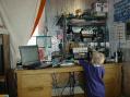 This is my operating station just a week before the contest, and there are a few more radios and small projects that have been added to the mess since this picture was taken, that's my youngest son Andrew checking out the neat stuff on the desk, he usually plays gopher, but wasn't in the mood to help out for the 10-meter contest.