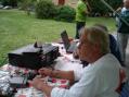 Vic Shields (K9UIY) in action banging out CW QSO's