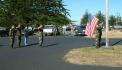 Civil Air Patrol Cadets raising the flag to start the day.
