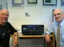 Dennis Motschenbacher, K7BV, Executive Vice President for Yaesu’s Amateur Radio Sales Division (left), visited ARRL Headquarters on August 26 to present the FT DX 5000 to W1AW. ARRL Chief Executive Officer David Sumner, K1ZZ (right), accepted the radio on behalf of the station. Sumner also serves as W1AW trustee. [S. Khrystyne Keane, K1SFA, Photo]