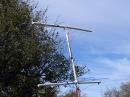 The antennas.
8 elements on 432 over 4 elements on 144.
The 6m inverted-V is the yellow/brown wire strung along with the guy ropes.