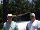 N5QO and W7STT after arriving home with the versatile 2m 5/8 wave on the car.