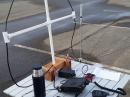 Yaesu FT-817nd, Super Antenna MP1.  (The loop receives great, but isn't so hot on transmit)