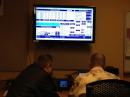 The huge plasma screen TV at the EOC showing our real-time logging.