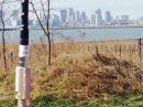 View of Boston skyline from Deer Island... That's my Camry with whip in foreground.