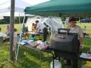 Roger W0KWJ grilled hamburgers and hot dogs for everyone on Saturday afternoon.