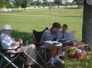 Alton -WA4MFI, Landon -KC5ACP and Jonathan -KG4FYH taking advantage of "the gray line" Saturday, 28 June 2003.