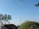 Superantenna's 2 ele Yagi shown set up for 20Mon 20 ft pushup mast.