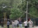 Bigger is Better, when it comes to antennas.  Club members decide to raise their tri-band yagi installation to greater height.