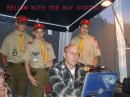 KB1IWX DEMONSTRATING THE RIG TO THE BOYS SCOUTS!