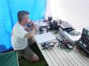 Gary (KC4VNU) begging for those QRP Solar power Q's on 40M SSB.  Five watts to the the homebrew vertical rocked!