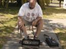 Jay (KF6YQZ) works HAMburgers on the grill.
