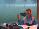 John, N8FJ working 40m SSB in the early morning fog
