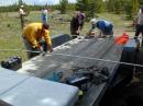University of Wyoming Amateur Radio Club UARC members assemble the N7UW beam for Field Day