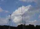 Antenna farm for K4LVV's 3-hour operation in Ky (EM87).