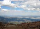 Looking towards Denver from Pikes Peak, CO.