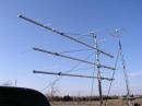 Another view of the antennas.  You can see the M2 2m halo stack to the right.
