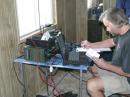 Jerry KF6DNJ scratching for the contacts on 70cm band.