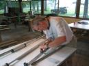 Stacey WA4IDS, assembles a multiband trap dipole.