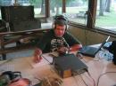 Dave K4DJD racks up SSB contacts during the day shift.