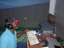 Ron N4XQN operates the CW station, a K2/100 built by N4MAP