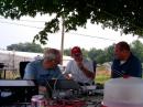 WX4LA, KB4TIW, and KI4CZR discussing the Field Day particulars.