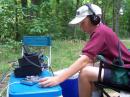 David (KC8WGA) making another contact