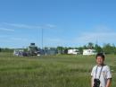 VE4PAR Field Day site, 120 km. north west of Winnipeg...VE4SBS looks on.