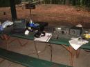KU4GW's Station (Old Icom IC-745) at Field Day 2005.